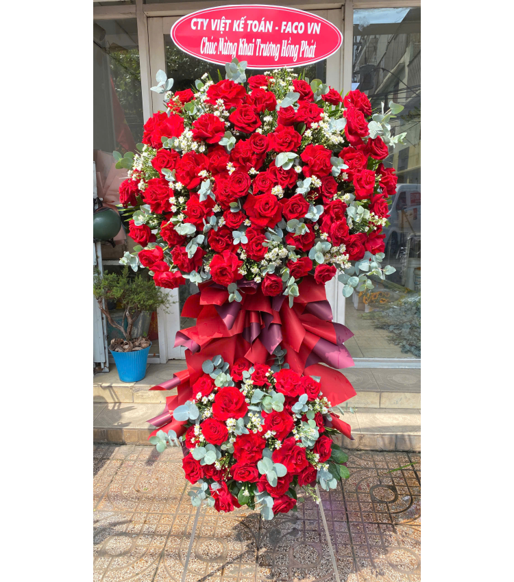 Kệ hoa khai trương 2 tầng HKT059